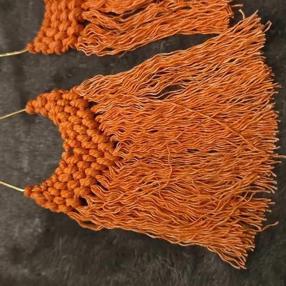 Josslyn Orange Fringe Earrings - Picture 3 of 3